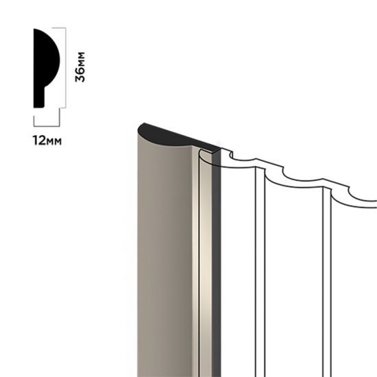 Финишный молдинг LF140A BR487